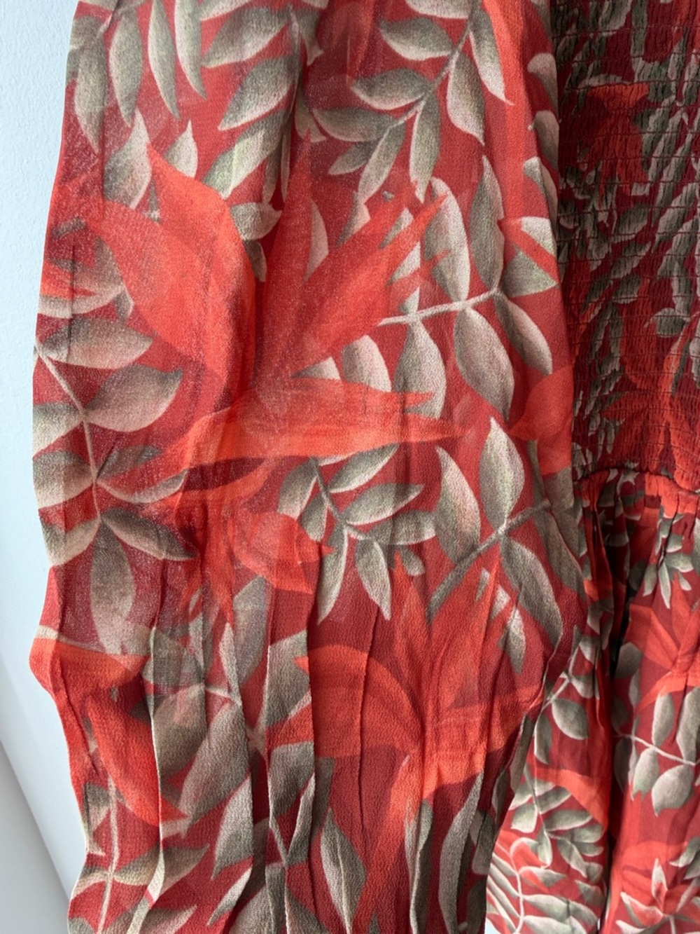 Farm Rio × Anthropologie Long-Sleeve Printed Mini Dress NWT - Picture 8 of 8